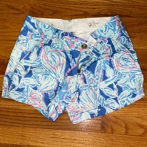 Lilly Pulitzer Shorts with Clam/Sand Dollar Print!